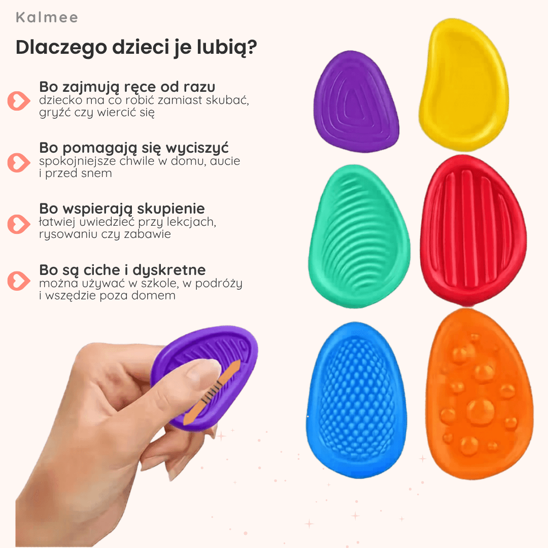 Kalmee - kamyczki sensoryczne do wyciszenia i zajęcia rąk